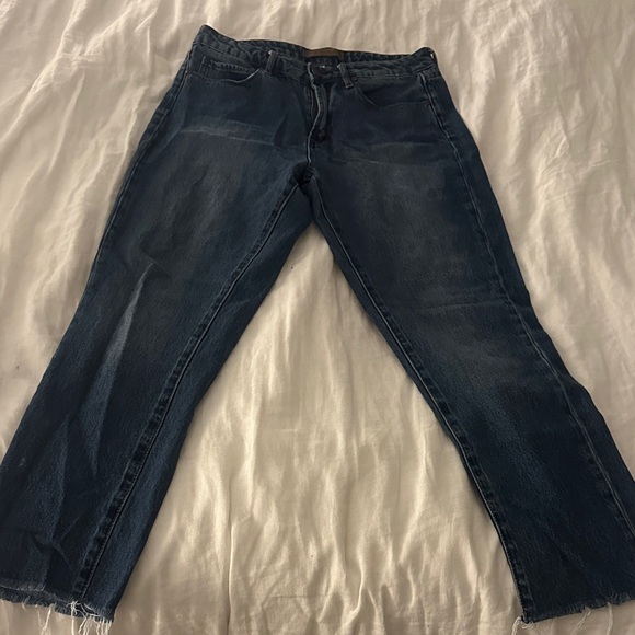 Leith Dark Blue Straight Leg Jeans - Picture 1 of 3
